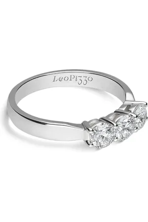 Leo Pizzo 18kt white gold Trilogy diamond ring