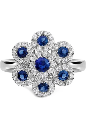 Leo Pizzo 18kt white gold sapphire and diamond ring