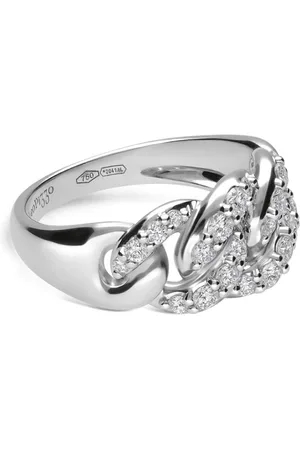 Leo Pizzo 18kt white gold Gourmette diamond ring