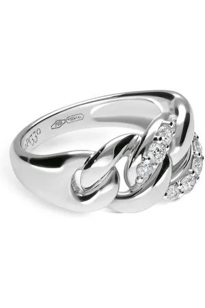 Leo Pizzo 18kt white gold Groumette diamond ring