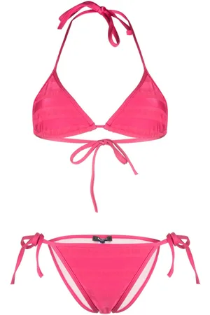 Balmain Logo-print triangle-cup bikini