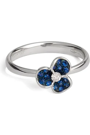 Leo Pizzo 18K white gold Candy Flora sapphire ring