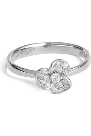 Leo Pizzo 18K white gold Candy Flora diamond ring