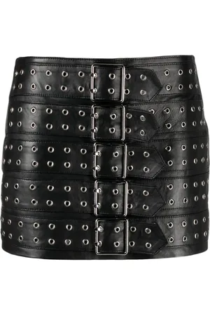 Manokhi Belted leather miniskirt
