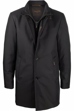 MOORER Single-breasted feather-down quilted coat