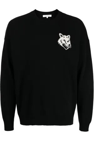 Maison Kitsuné Intarsia-knit fox wool jumper