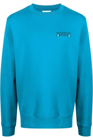 Maison Kitsuné Logo-embroidered cotton sweatshirt
