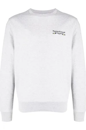 Maison Kitsuné Logo-embroidered cotton sweatshirt