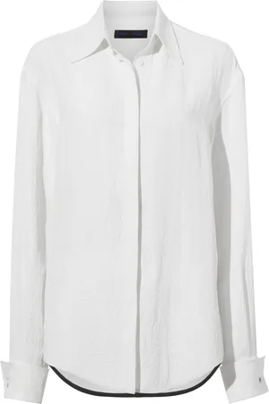 Proenza Schouler Crinkled satin-finish shirt