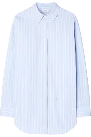 OFF-WHITE Zip-detail pinstriped poplin shirt