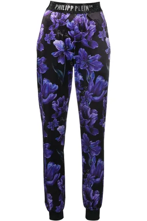 Philipp Plein Floral-print logo-appliqu?? track pants
