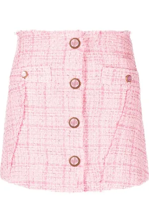 GCDS Button-up tweed miniskirt
