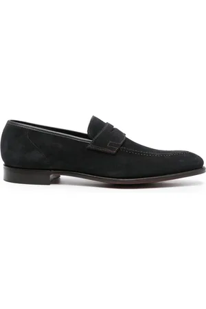 Crockett & Jones Almond-toe suede loafers