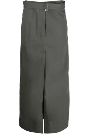 Sa Su Phi Belted cotton straight skirt