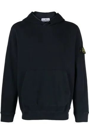 Stone Island Compass-appliqu?? cotton hoodie