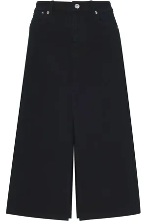 Proenza Schouler Sloan washed-denim mid skirt