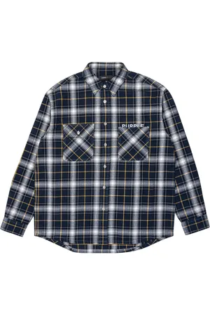 Purple Brand Check-print cotton shirt