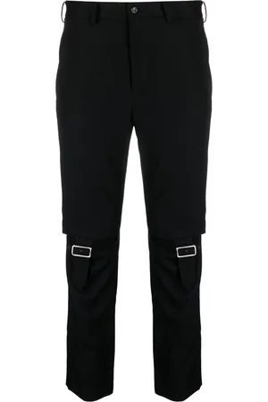 Comme des Garçons Cut-out buckle-detail skinny trousers