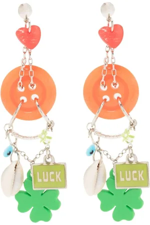 AMIR SLAMA Luck clover-charm earring