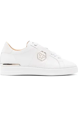Philipp Plein Logo-plaque leather sneakers