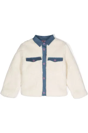 Billieblush Graphic-print faux-fur jacket
