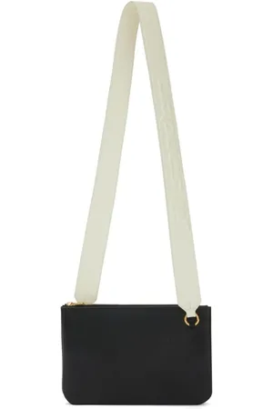 Jil Sander Link LG logo-strap leather crossbody bag