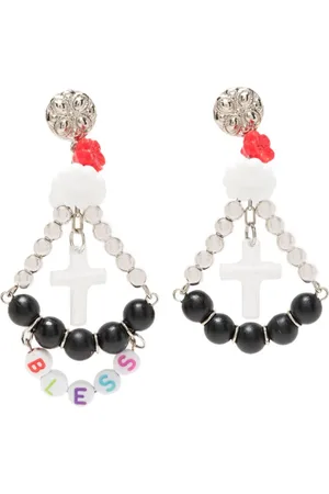 AMIR SLAMA Bless cross-pendant earrings