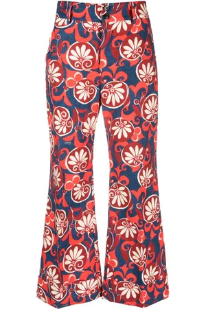 La DoubleJ Hendrix floral-print cotton trousers