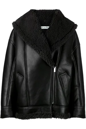 Acne Studios Shearling-lined leather biker jacket