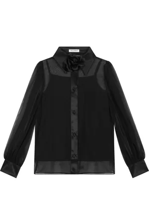 Dolce & Gabbana Floral-appliqu?? silk shirt