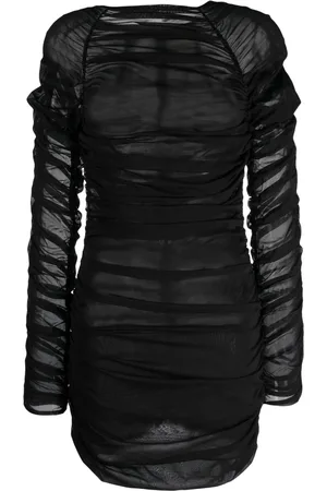 The Mannei Narikala semi-sheer ruched minidress