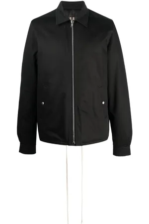Rick Owens Pointed-collar zip-up windbreaker