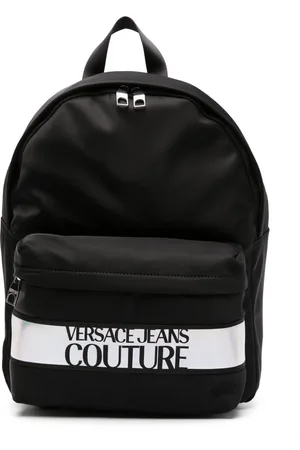 VERSACE Logo-print zip-up backpack