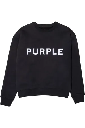 Purple Brand Logo-embroidered cotton sweatshirt
