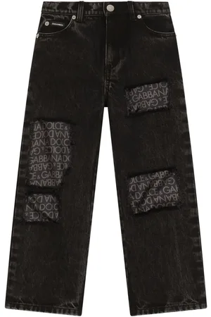 Dolce & Gabbana Logo-print patchwork jeans