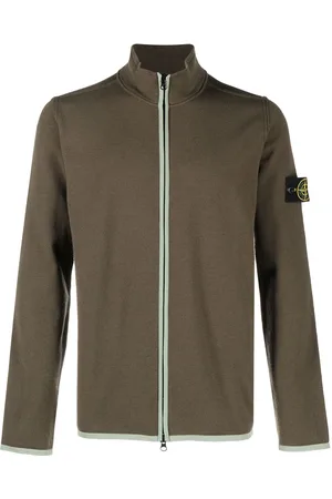 Stone Island Compass-motif zip-up sweatshirt