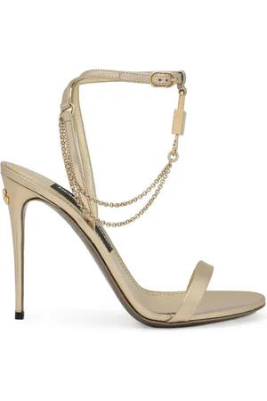 Dolce & Gabbana Keira 105mm padlock-detail sandals