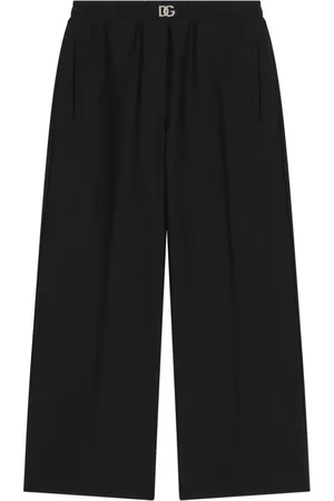 Dolce & Gabbana Logo-plaque pleated trousers