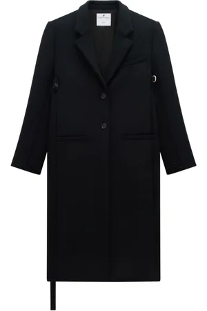 Courrèges Strap-detail single-breasted coat
