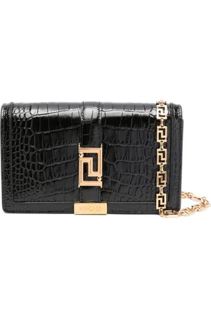 VERSACE Greca Goddess croc-effect mini bag