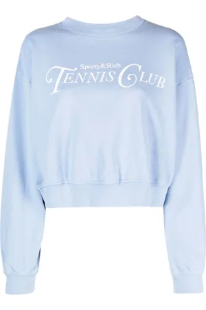 Sporty & Rich Slogan-print cropped sweatshirt