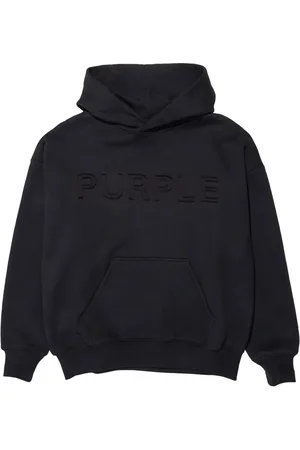 Purple Brand Logo-embossed fleece hoodie