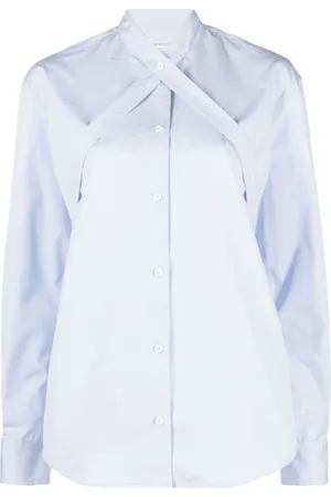 OFF-WHITE Belted cotton-poplin shirt