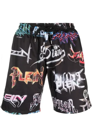 Philipp Plein Logos logo-print swim shorts