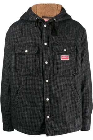 Kenzo Houndstooth-pattern hooded jacket