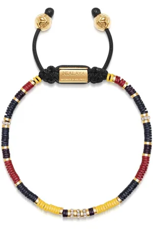 Nialaya Logo-plaque beaded bracelet