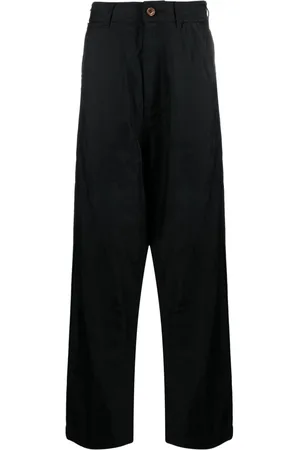 Comme des Garçons High-waisted twill drop-crotch trousers