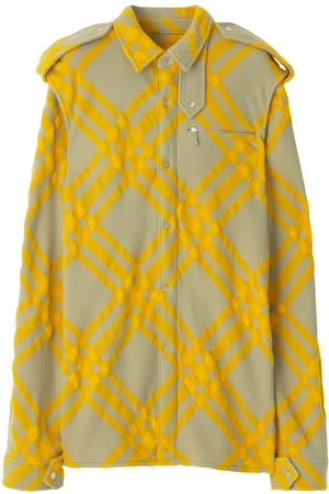 Burberry Check-pattern wool-blend shirt