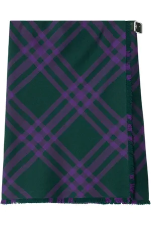 Burberry Vintage Check wool straight skirt