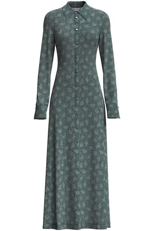 MACCAPANI Andre monogram-jacquard maxi shirtdress